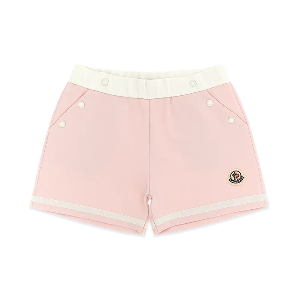 MONCLER Kids Cotton Viscose Bermuda Shorts "Pink"