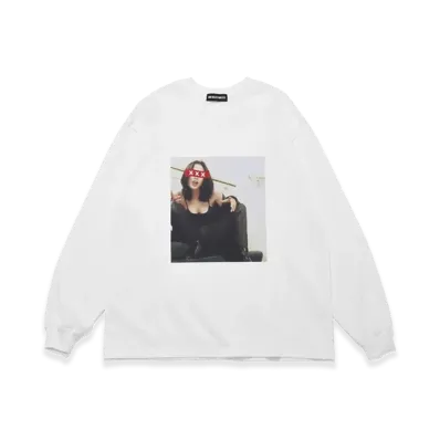 GOD SELECTION XXX Womens Photo Graphic Long Sleeve Tee GX-S26-LT-02 "White"