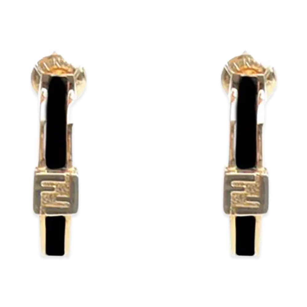 FENDI Women's Forever Earrings "Black"