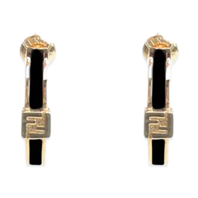 FENDI Women's Forever Earrings "Black"