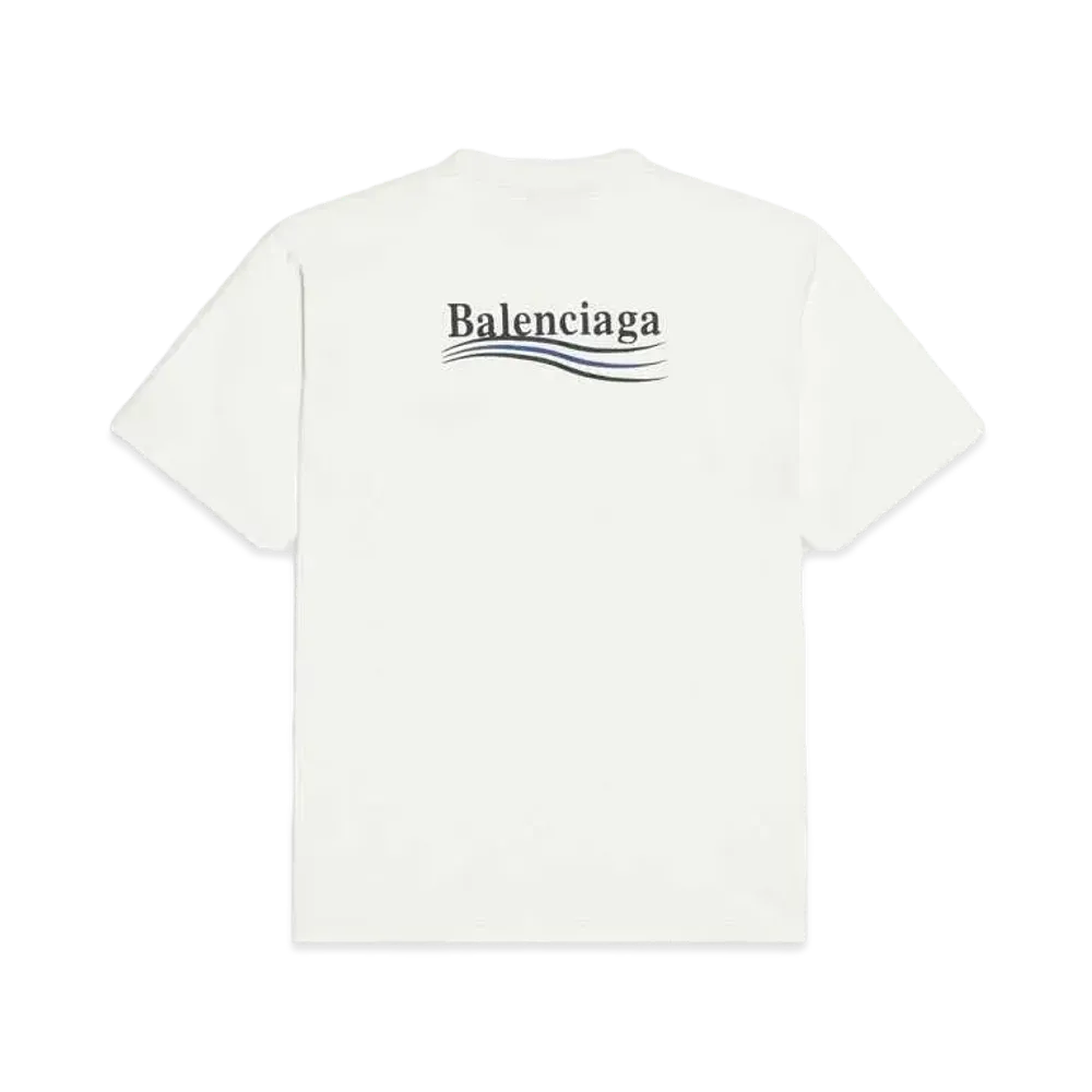 BALENCIAGA Political Campaign Large Fit T-shrit "White"
