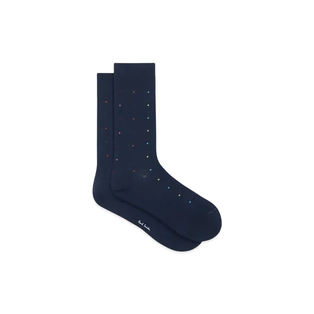 Paul Smith Multicolor Dot Socks "Navy"