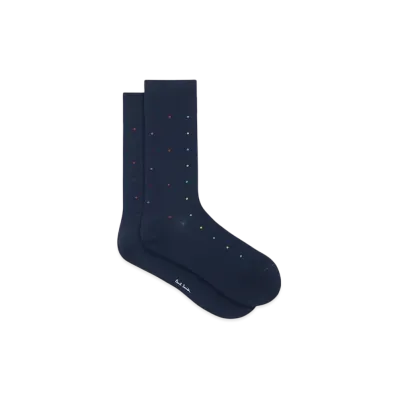 Paul Smith Multicolor Dot Socks "Navy"