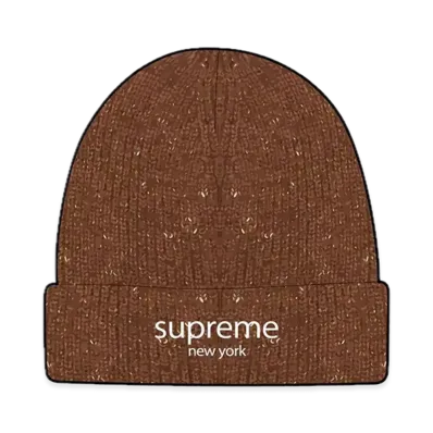 Supreme Rainbow Speckle Beanie "Brown"