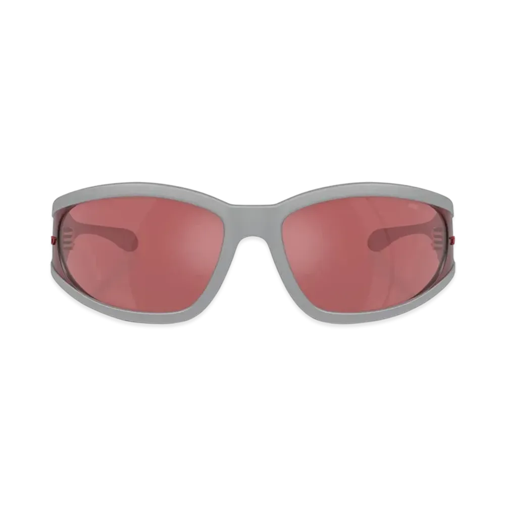 Diesel 0Dl3002 Rectangular Sunglasses In Acetate "Gray Red"