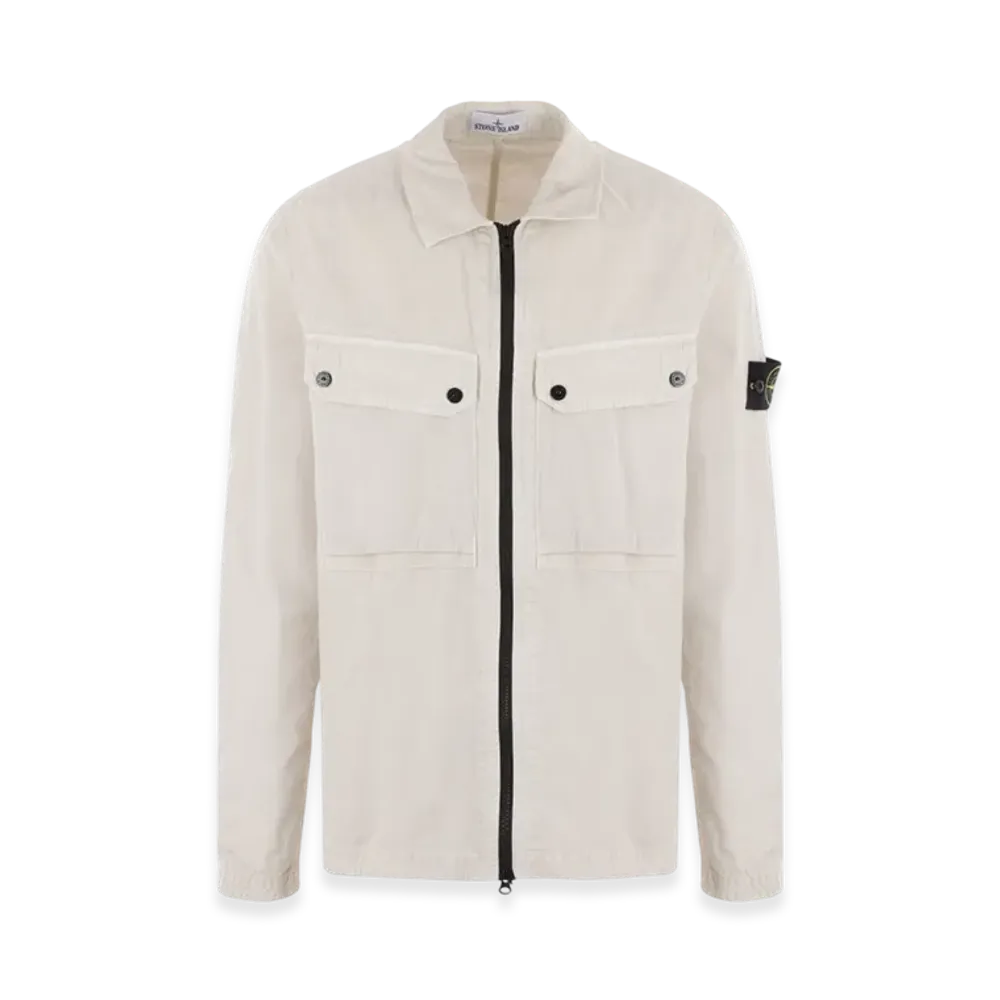 Stone Island 102WN Brushed Organic Cotton Overshirt - 23FW "Plaster"