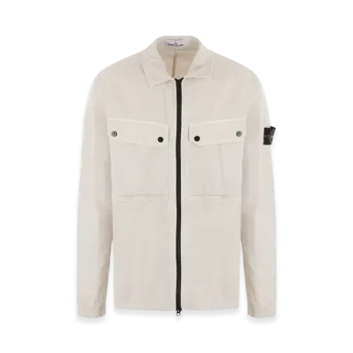 Stone Island 102WN Brushed Organic Cotton Overshirt - 23FW "Plaster"