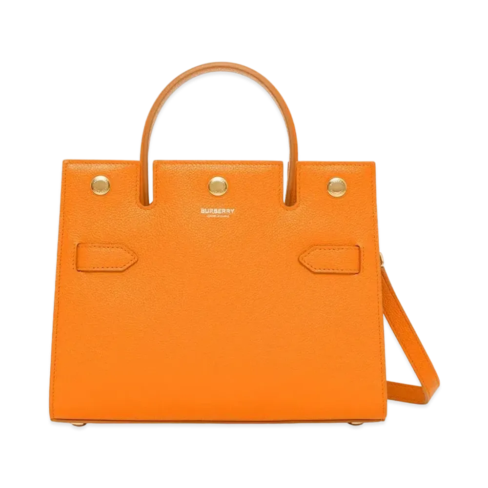 Burberry Title Leather 2Way Bag "Orange"