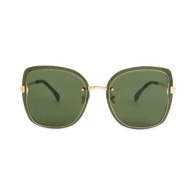 CHARLES & KEITH Nylon Wire Frame Butterfly Sunglasses "Green"