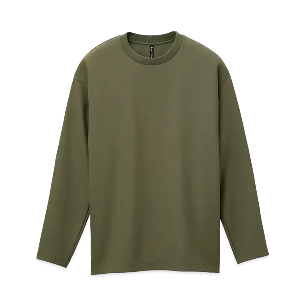 DESCENTE ALLTERRAIN I/O Stretch Twill L/S T-Shirts "Smoky Wood"