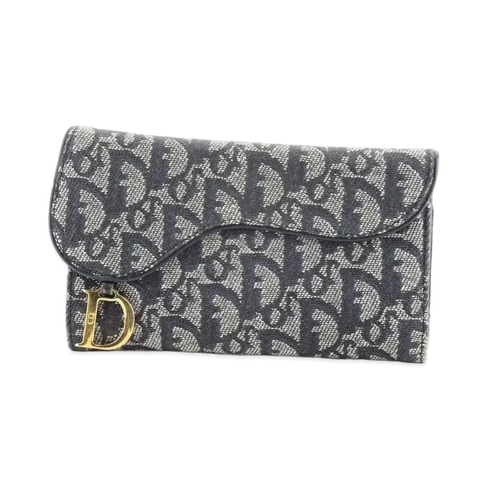 Dior Saddle Long Wallet "Navy"