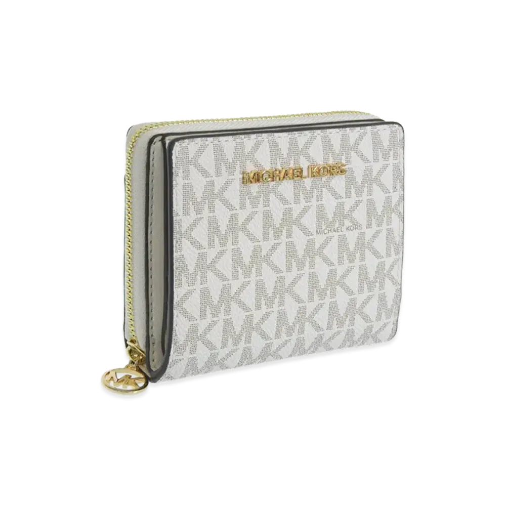 MICHAEL KORS Women's Jet Set Travel Bifold Wallet "Cream Multi"