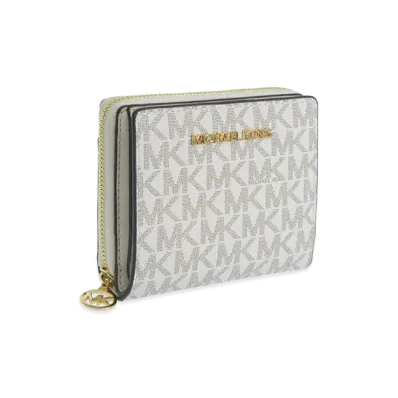 MICHAEL KORS Women's Jet Set Travel Bifold Wallet "Cream Multi"