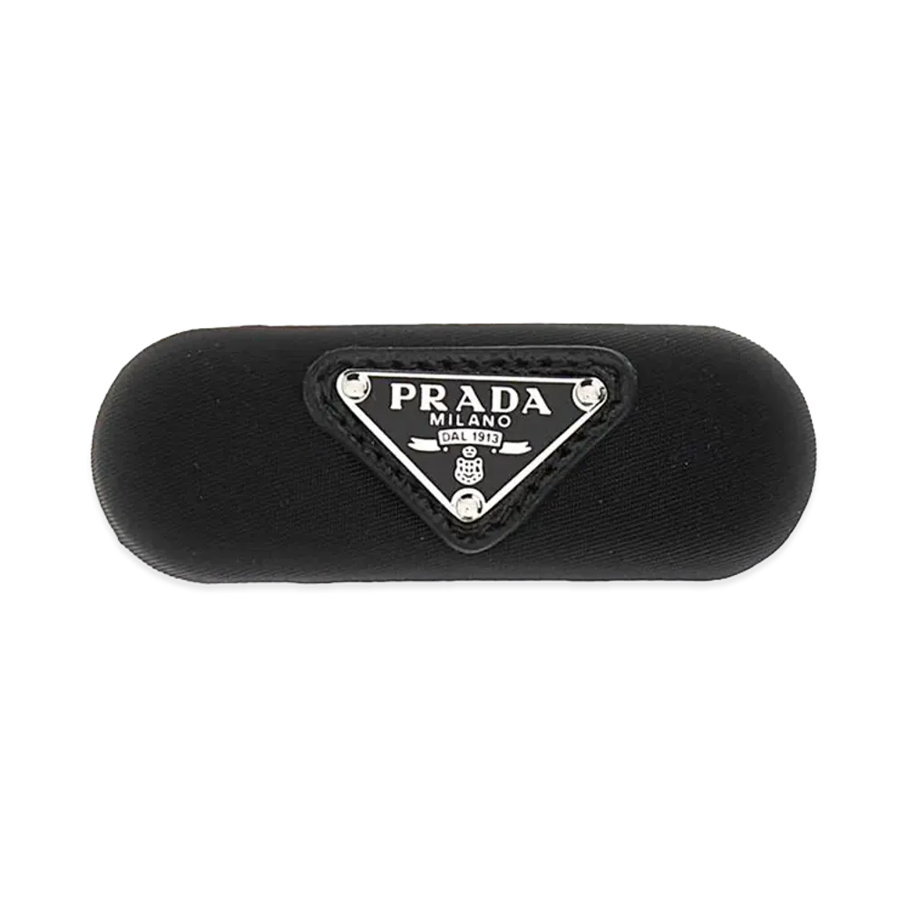 PRADA Women's Fabric Hair Clip "Black"