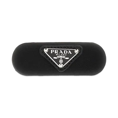 PRADA Women's Fabric Hair Clip "Black"