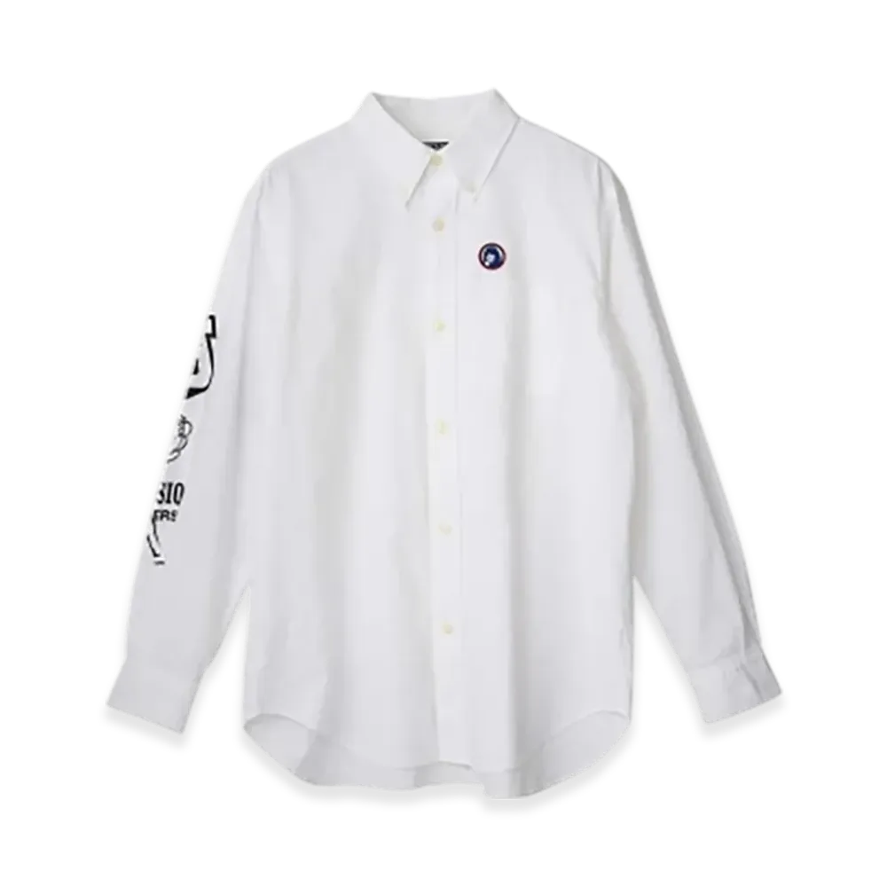 HYSTERIC GLAMOUR Bad Ass Whisky Button Down Shirt "White"