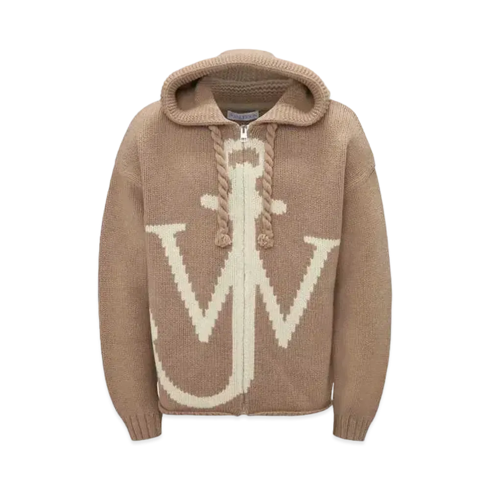 JW ANDERSON Zip Front Anchor Hoodie "Beige"