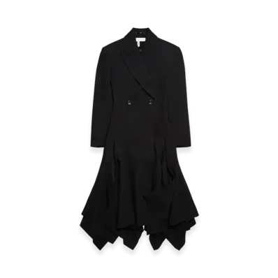 H&M x Glenn Martens Wool Blend Coat "Black"