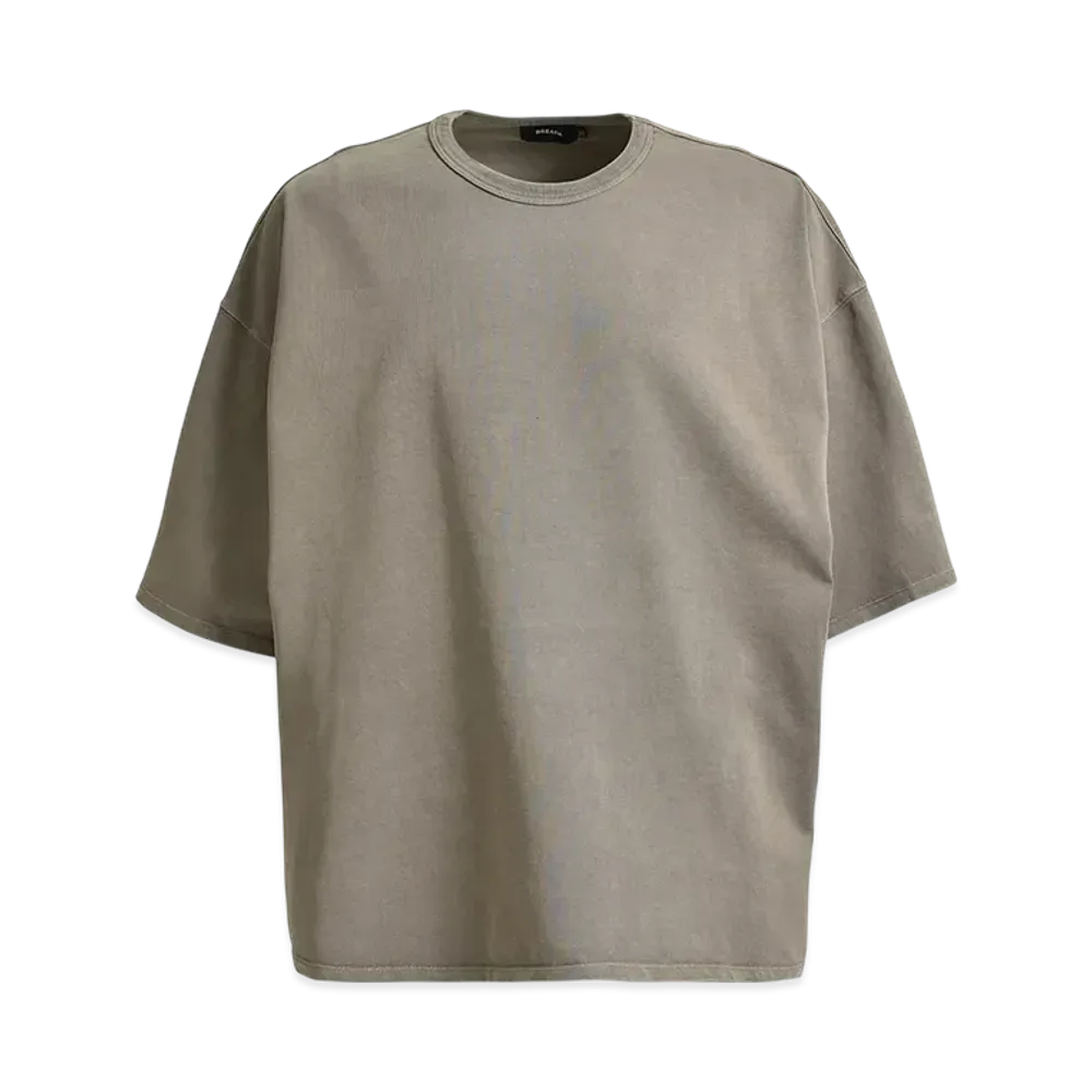 BREATH Newrich Wide Cropped Tee "Dust"