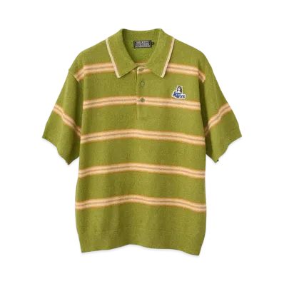 HYSTERIC GLAMOUR Super Hys Patch Polo Shirt "Green"