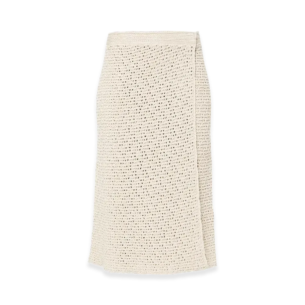 Bottega Veneta Women's Sand Crochet Skirt "Beige"