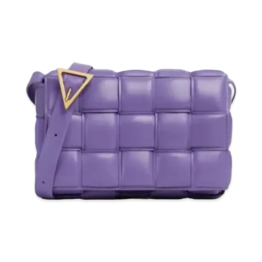 Bottega Veneta Lambskin Padded Cassette Crossbody Bag "Purple"