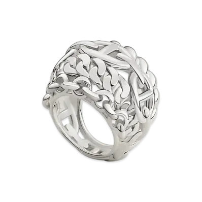 Hermes Chaine D'ancre Multichaines Ring TGM "Silver"