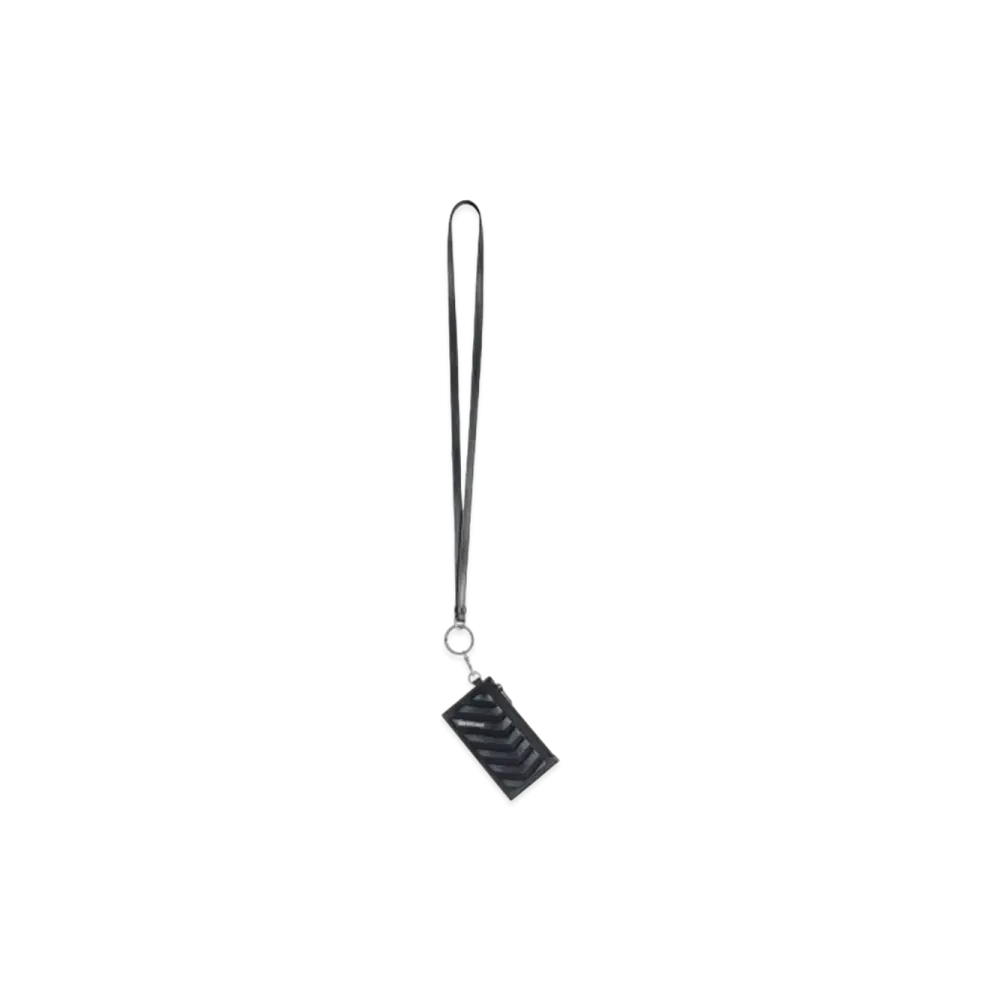 BALENCIAGA Car Key Ring with Card Case Distressed "Black"