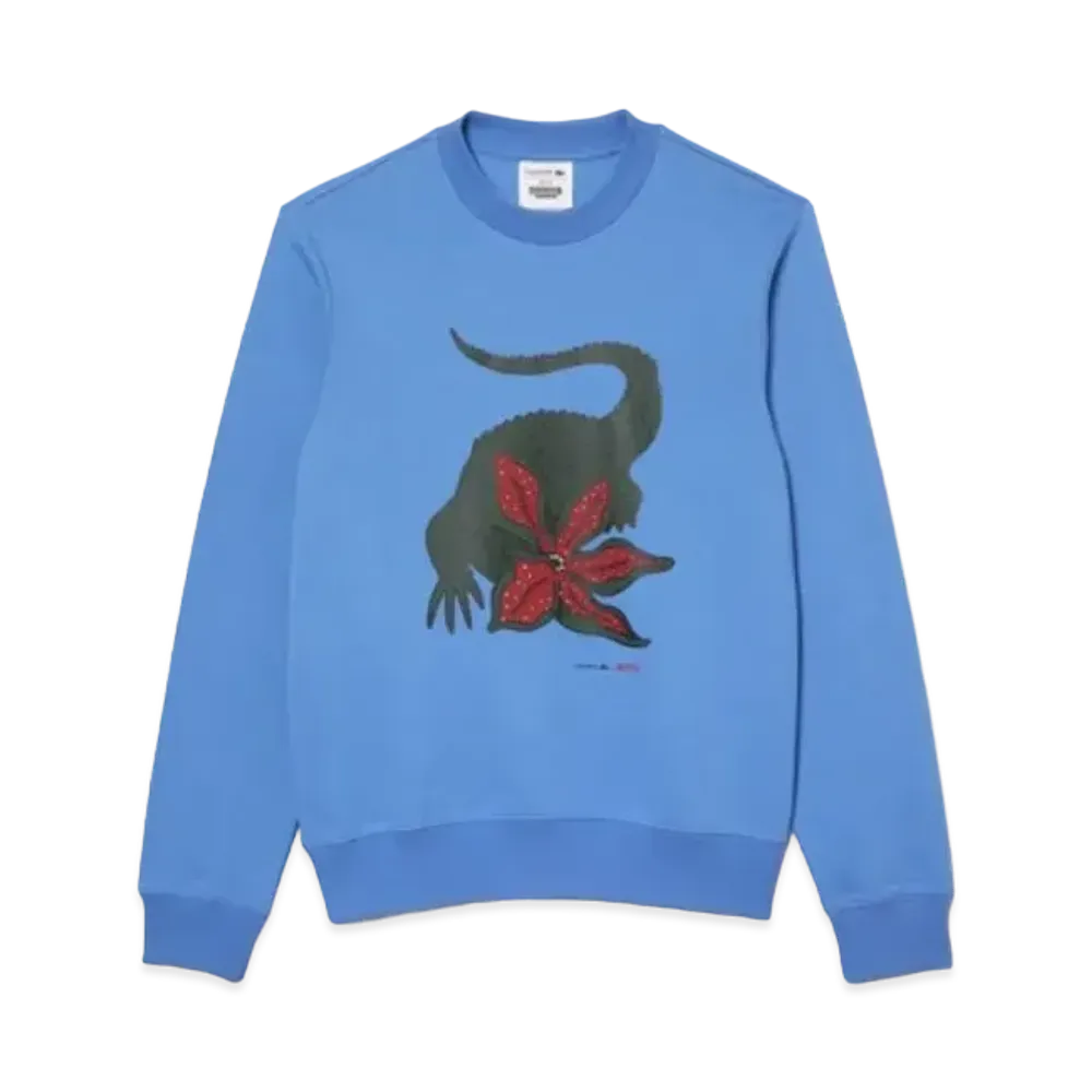 LACOSTE x Netflix Arrange Logo Crew Neck Sweat "Blue"