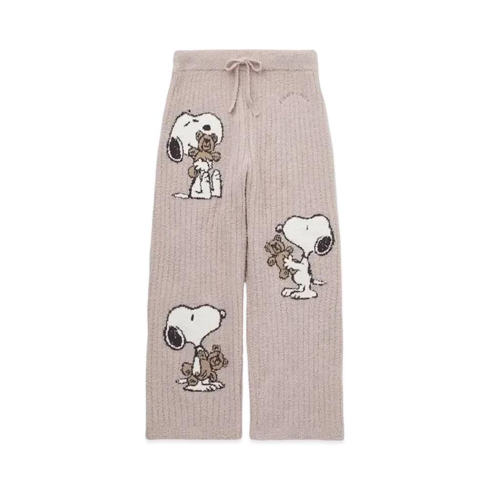 GELATO PIQUE x PEANUTS Snoopy x Bear Jacquard Long Pants "Pink"