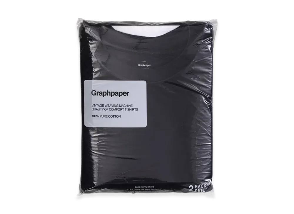 Graphpaper 2-Pack Crew Neck Tee "Black"