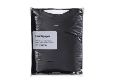 Graphpaper 2-Pack Crew Neck Tee "Black"