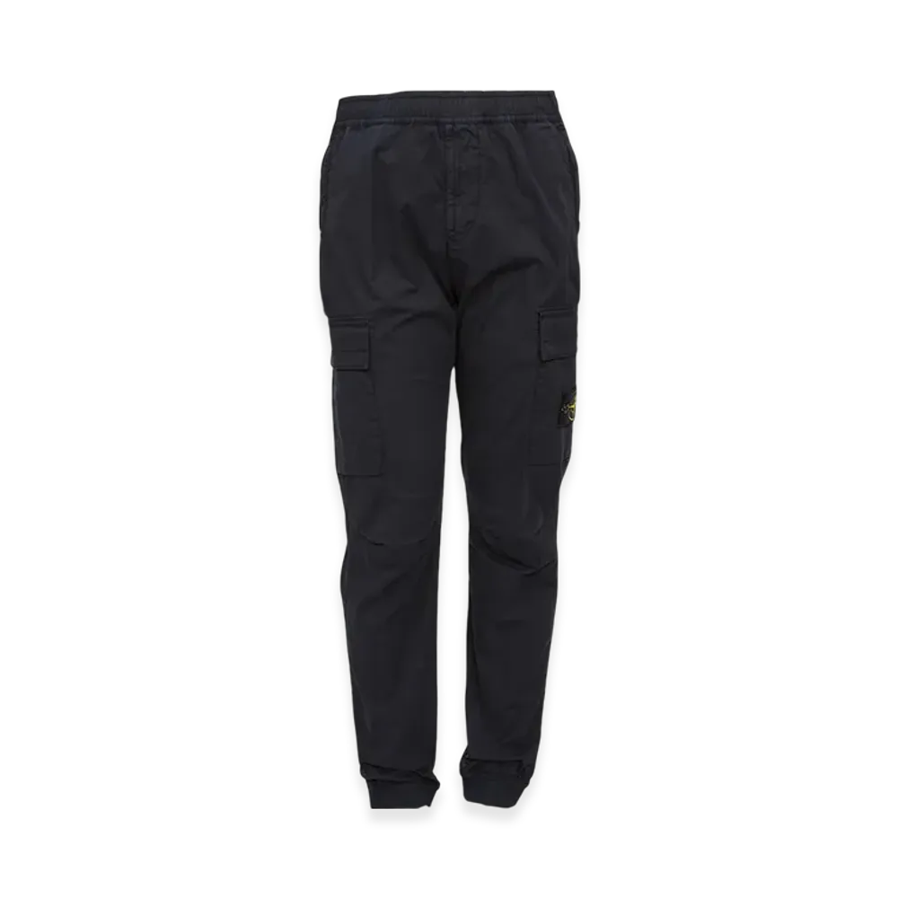 Stone Island 31310 Supima Cotton Twill Stretch TC Regular Tapered Fit Jogger Cargo Pants - 24FW "Navy Blue"