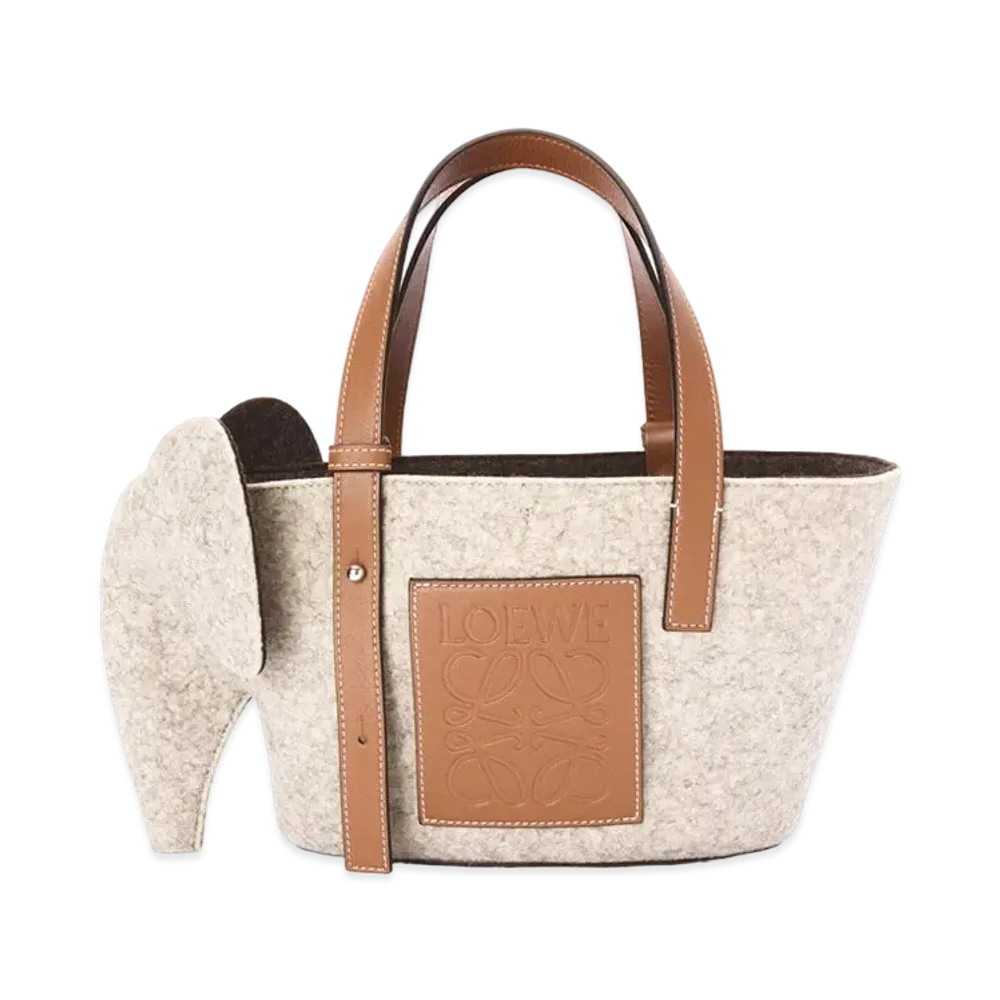 LOEWE Elephant Basket Bag Small (Felt & Calf) "Beige/Brown"