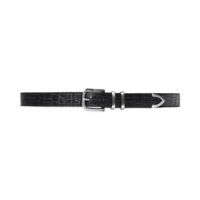 Stussy GATOR LEATHER DRESS BELT "Black"