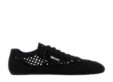 PRADA Women's Crochet Sneakers "Black"