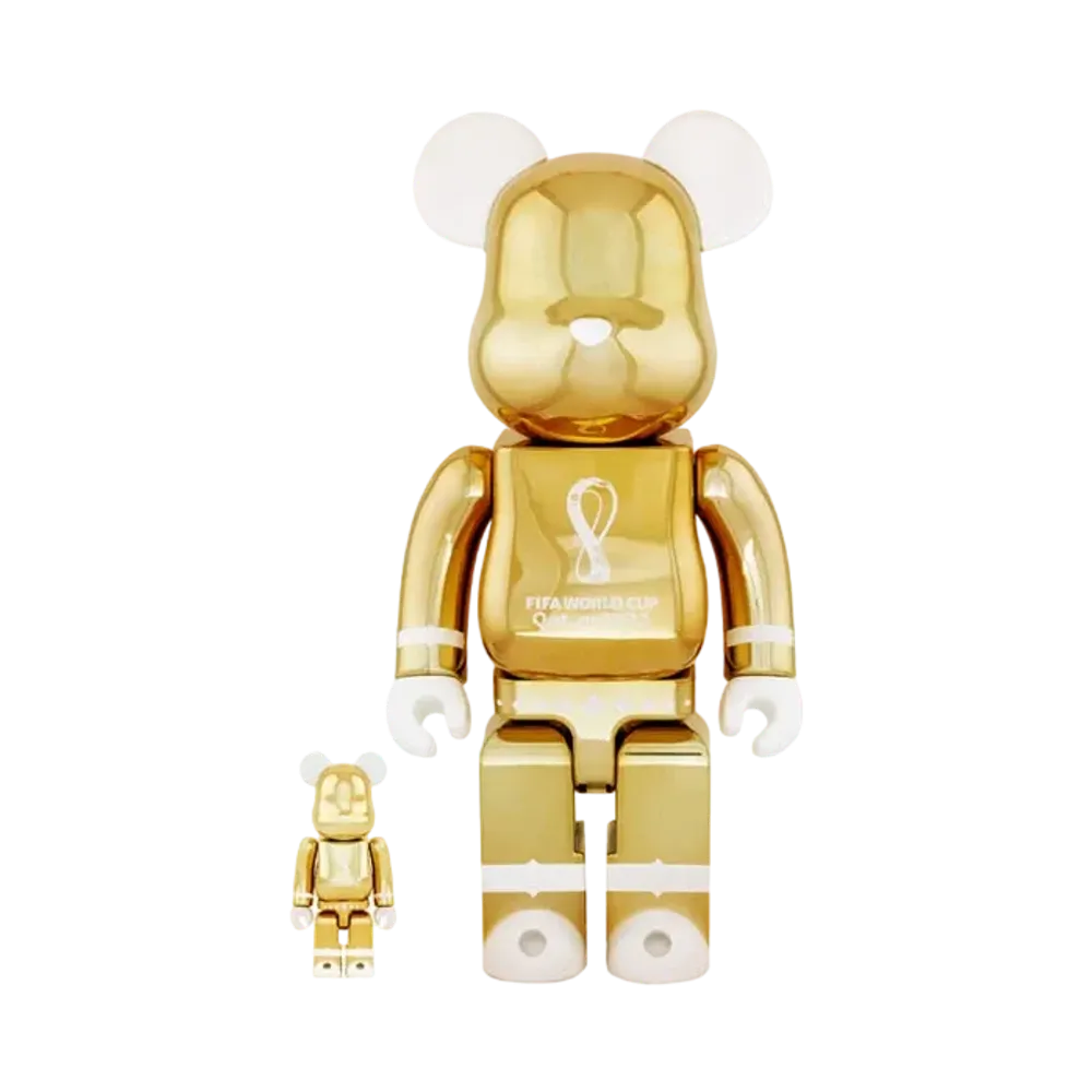 Bearbrick FIFA WORLD CUP QATAR 2022 (TM) OLP GOLD 100% & 400%