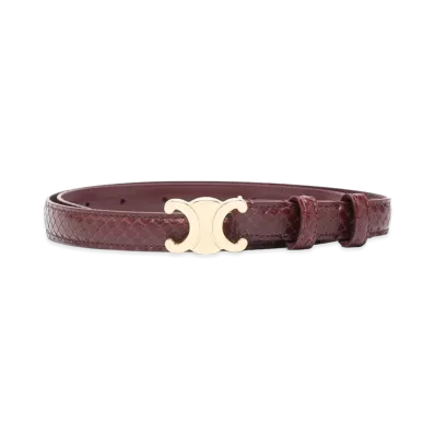 CELINE Women's Capsule Belts "Bordeaux"