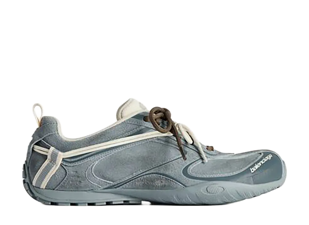 BALENCIAGA Women's Radar Velvety Sneaker "Grey/Off White/Brown"