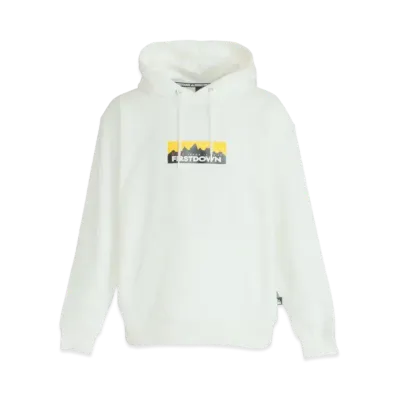 FIRST DOWN BOX HOODED SWEAT "Off White"