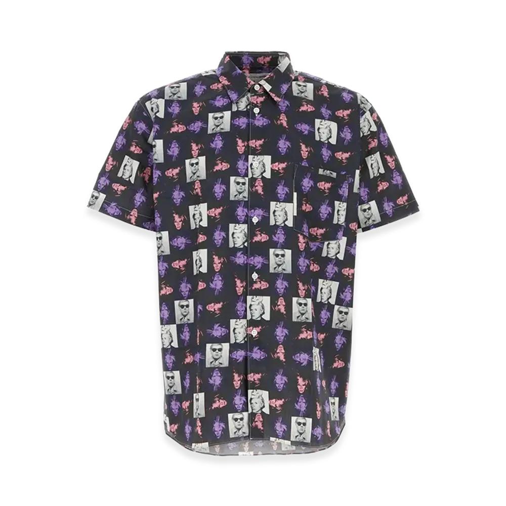 COMME des GARCONS Printed Poplin Short Sleeve Shirt "Multicolor"