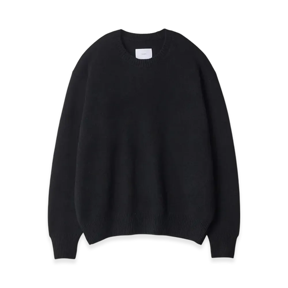 ssstein Extra Fine Wool Warm Knit Crew Neck LS "Black"