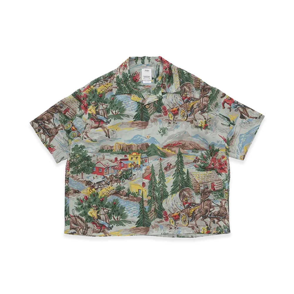 visvim Crosby Shirt S/S (Washi Chirimen) "LT.Blue"