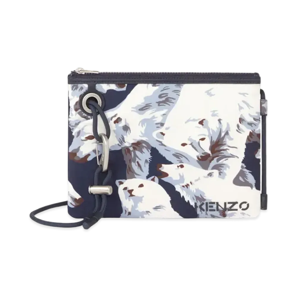 KENZO Pouch With Shoulder Strap "Blue Black"