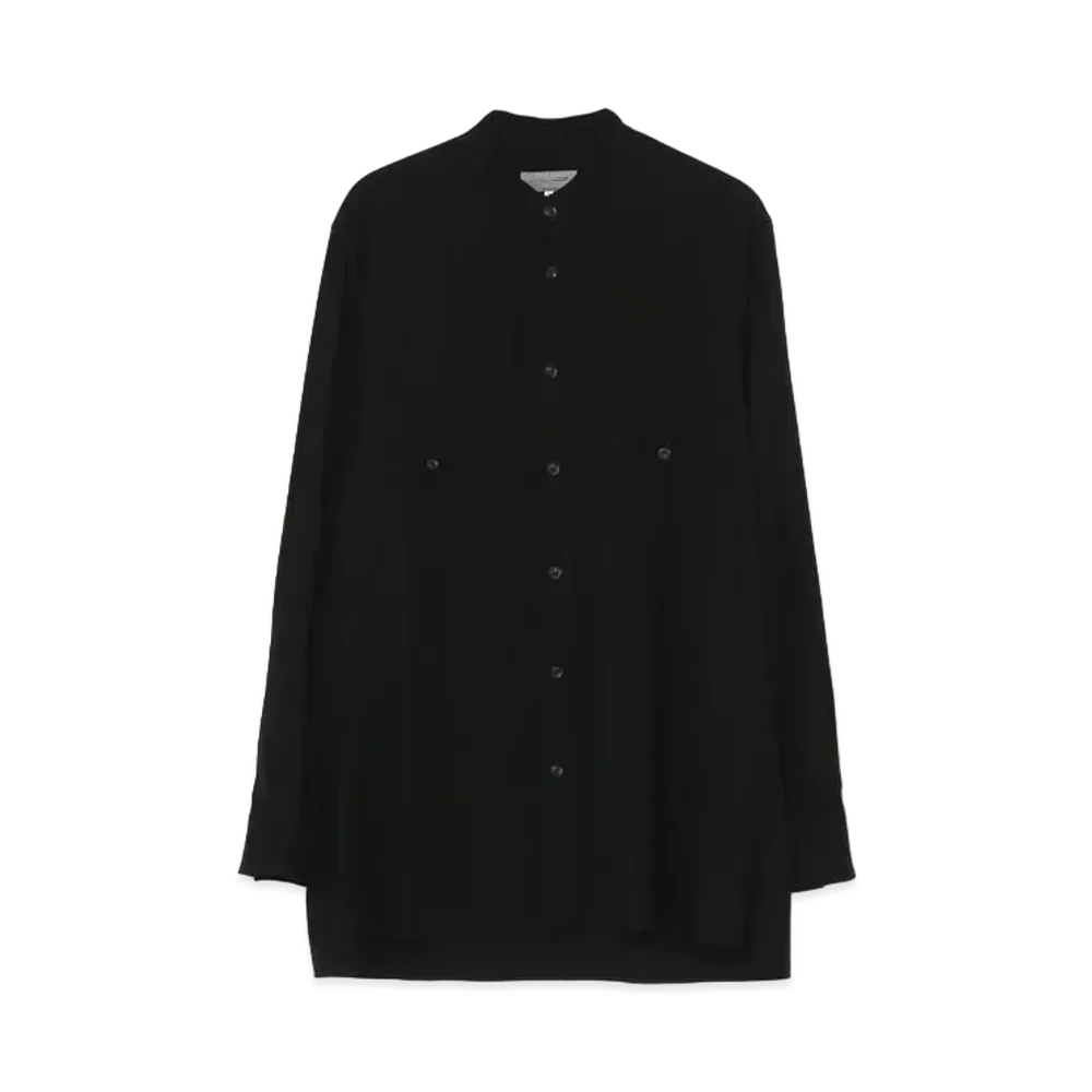 Yohji Yamamoto Pour Homme CU/RY/S GABARDINE CHEST LOOP STAND BLOUSE "Black"