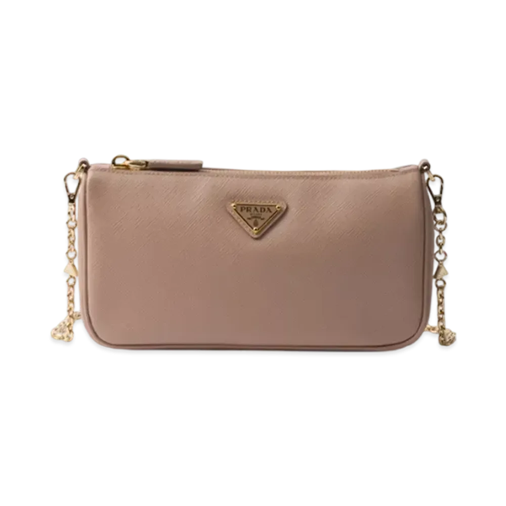 PRADA Saffiano Leather Mini-Bag "Pink Beige"