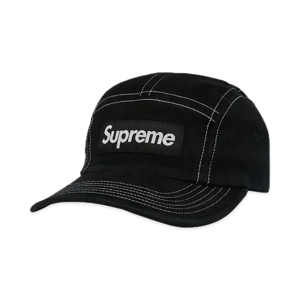 Supreme 2-Tone Twill Camp Cap "Black"
