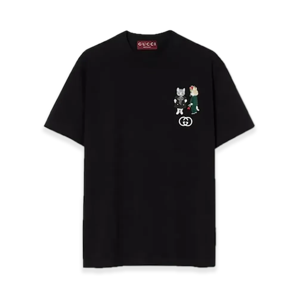 GUCCI x Higuchi Yuko Cotton Jersey T-shirt Japan Exclusive "Black"