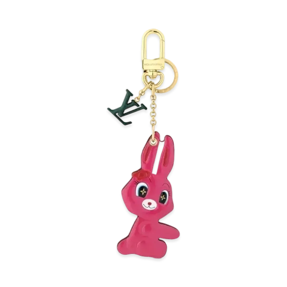 Louis Vuitton Animogram Rabbit Key Holder And Bag Charm "Rose"