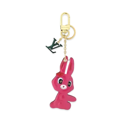 Louis Vuitton Animogram Rabbit Key Holder And Bag Charm "Rose"